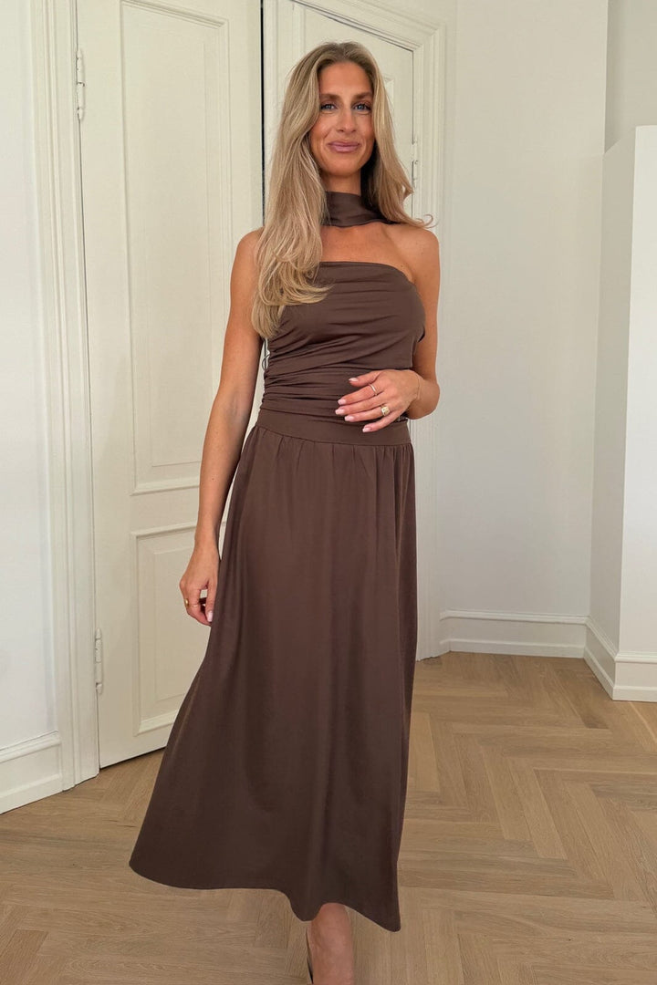 BYIC - Astridic Long Dress A25125 - Dark Brown