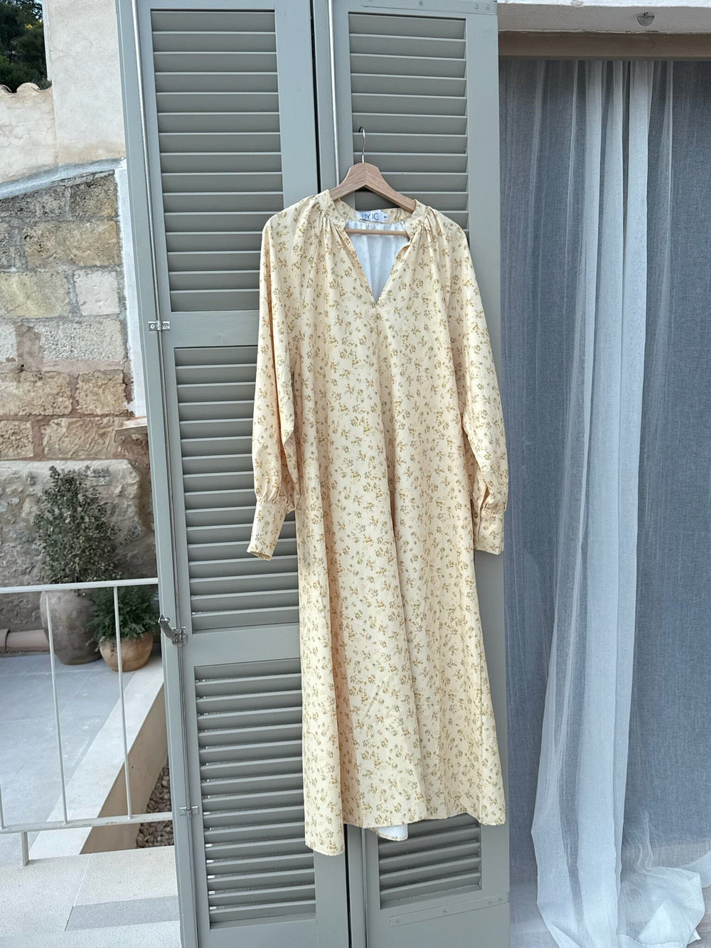 BYIC - Bettyic Long Dress A23950 - Yellow Flower Print Kjoler 
