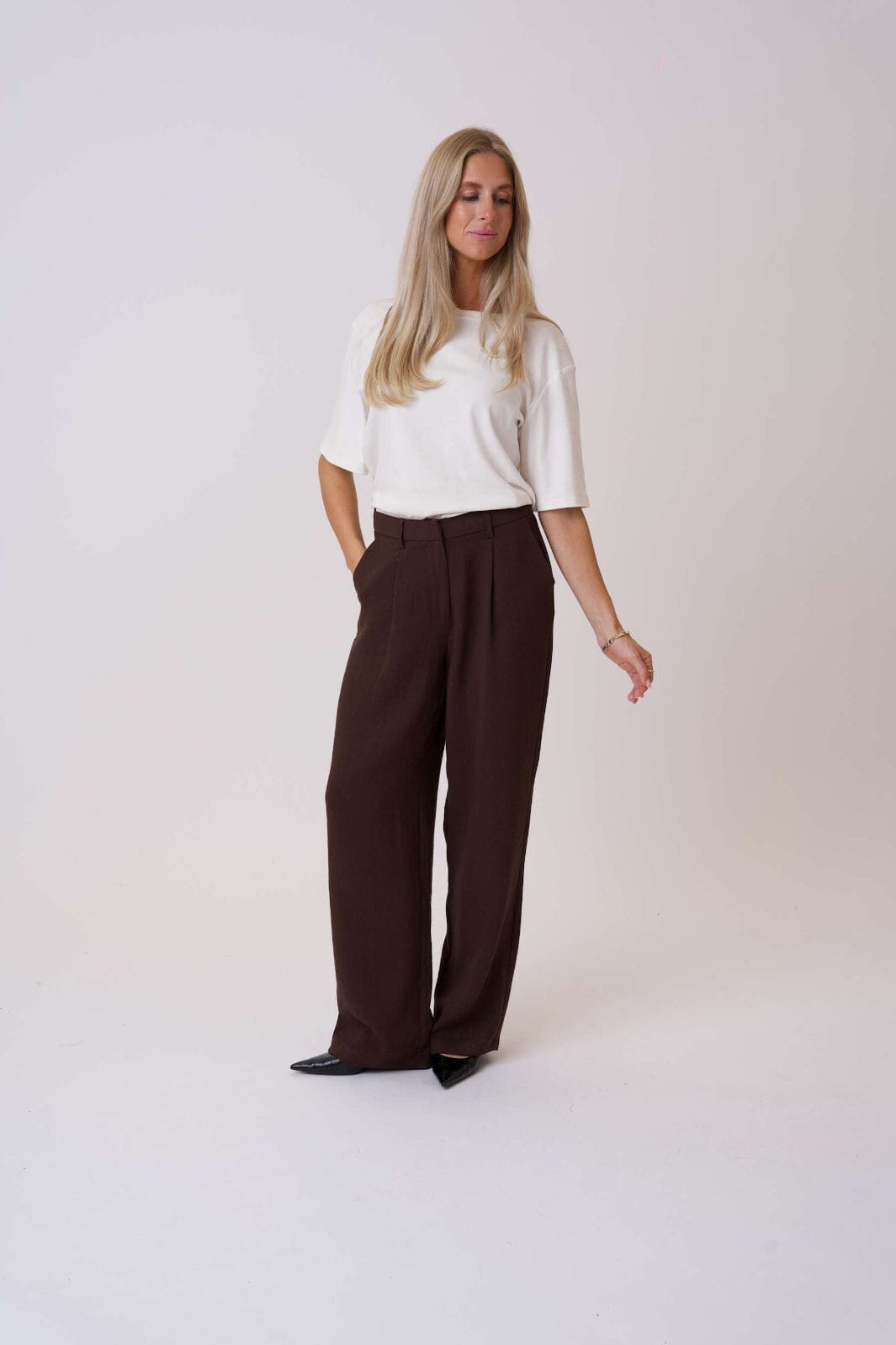 BYIC - Celinaic Pants A2351 - Dark Brown Texture Bukser 