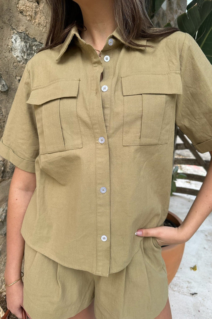 BYIC - Celinaic Shirt - lkhaki Light Khaki