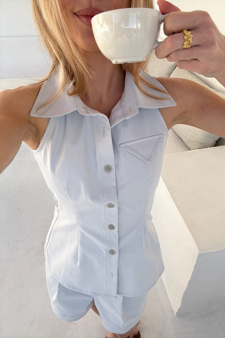 BYIC - Daisyic Top A23819 - Light Blue