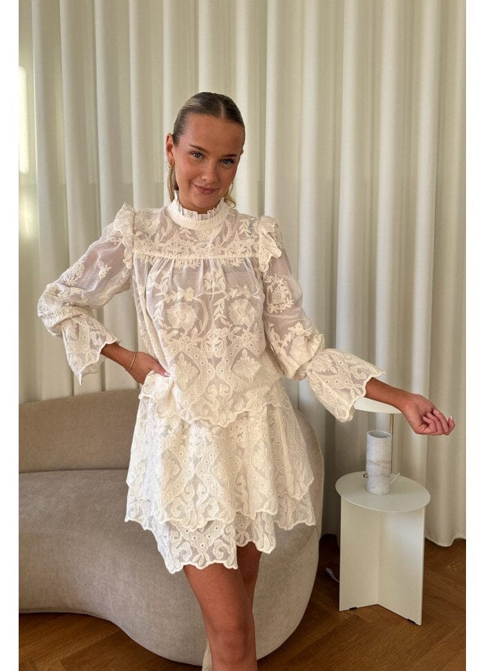 BYIC - Ellinoric Lace Shirt - vw Vintage White