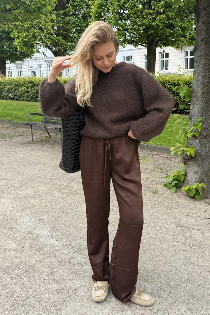 BYIC - Fieic Pants A23851 - Dark Brown Satin