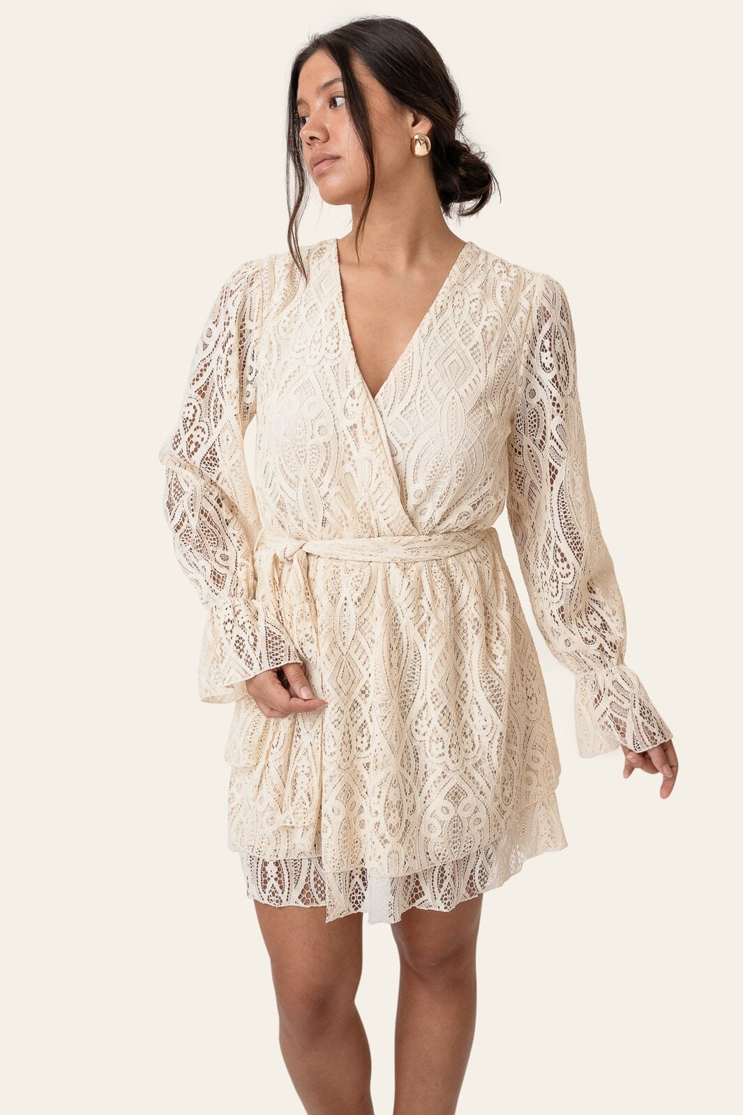 BYIC - Freyaic Dress A25100 - Off White Lace