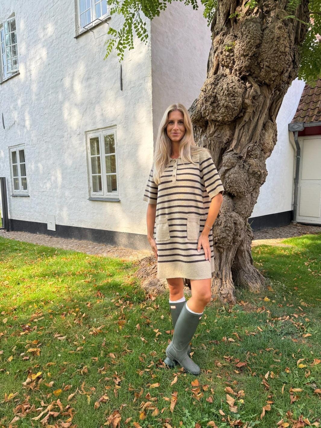 BYIC x Molly&My - Sific Knit Dress H097-3 - Brown Stripes Kjoler 