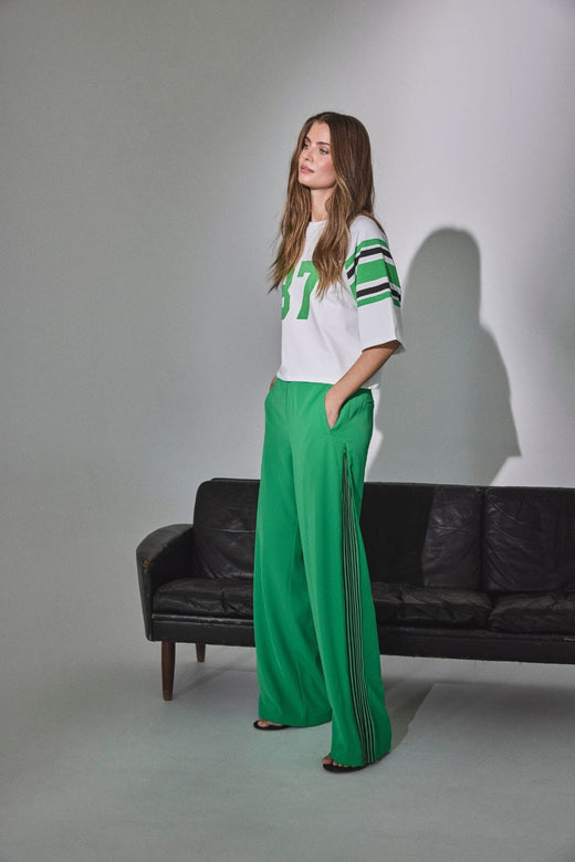 Co´Couture - Aminacc Zip Panel Pant 41129 - 34 - Green Bukser 