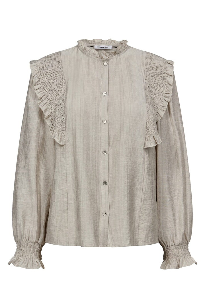 Co´couture - Anguscc Smock Frill Shirt - 199 Bone Skjorter 