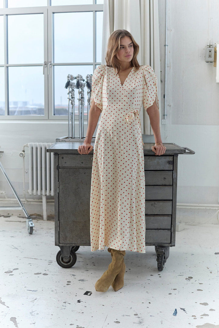 Co´Couture - Cambriacc Dot Wrap Dress 46066 - 11 - Off White Kjoler 