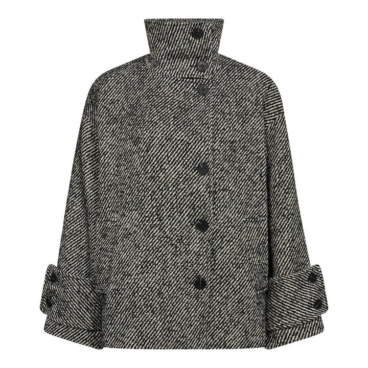 Co´Couture - Claracc Crop Jacket 30332 - 1196 - Offwhite-Black