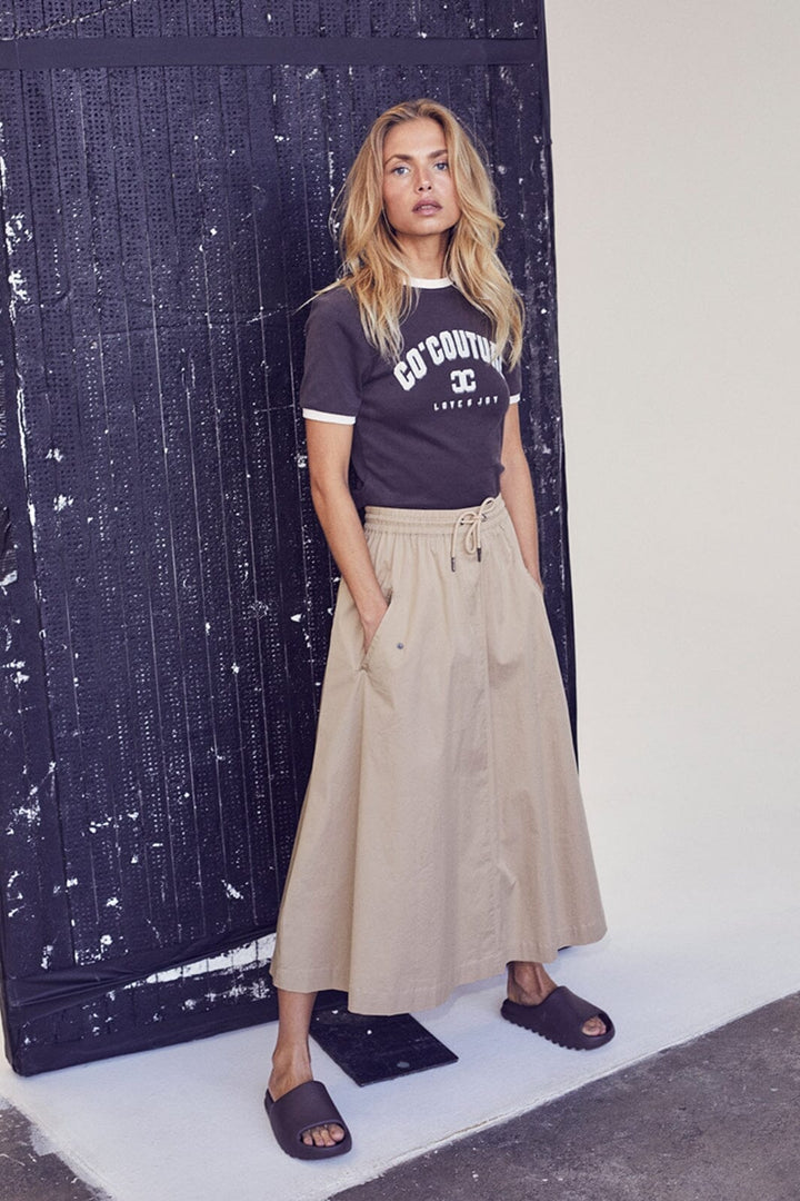 Co´couture - Crispcc Poplin Utility Skirt - 16 Khaki 
