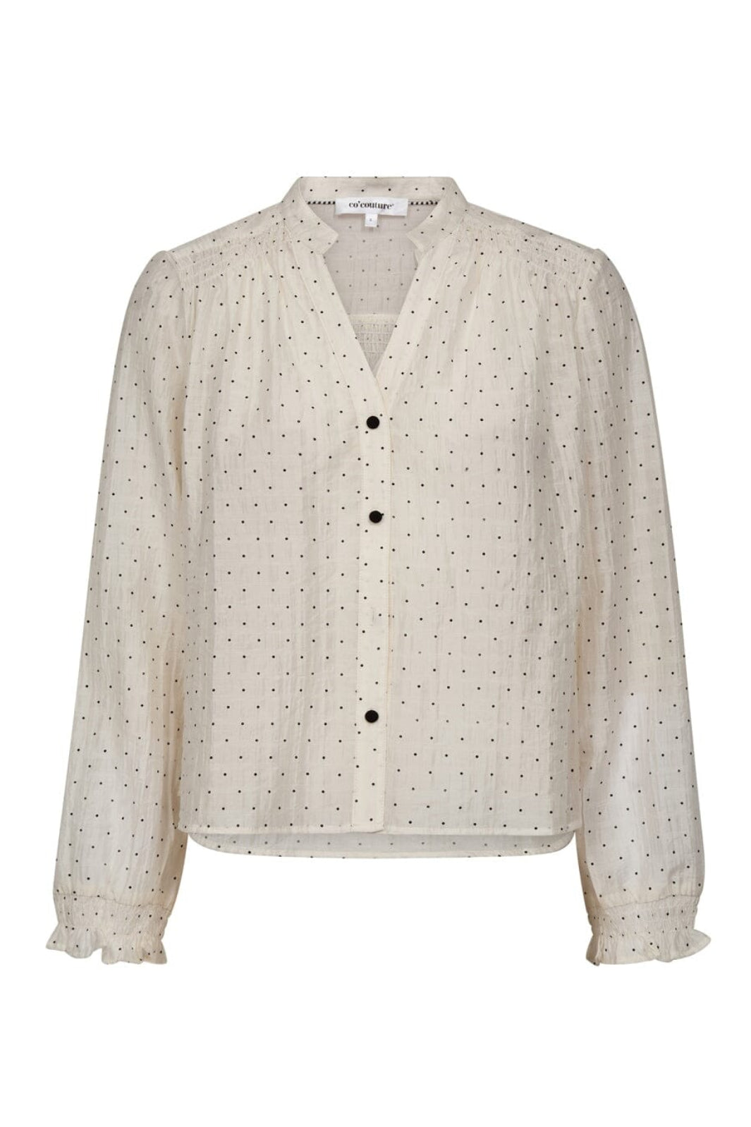 Co´Couture - Dallycc Dot V-Shirt 45007 - 11 - Off White