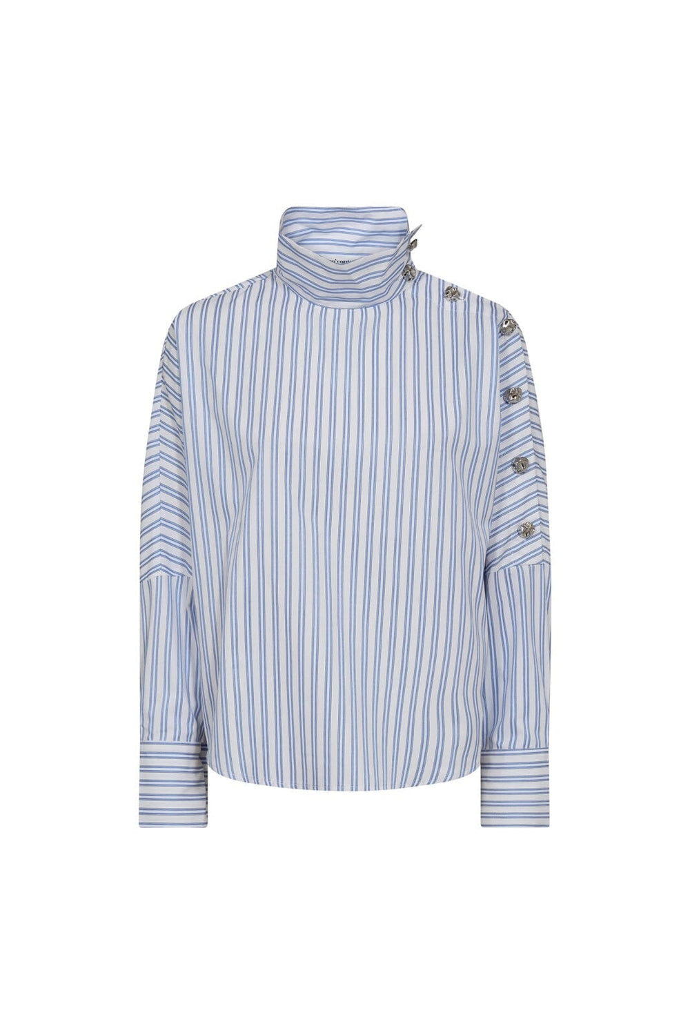 Co´Couture - Devincc Asymcc Button Blouse 45019 - 17 - Blue