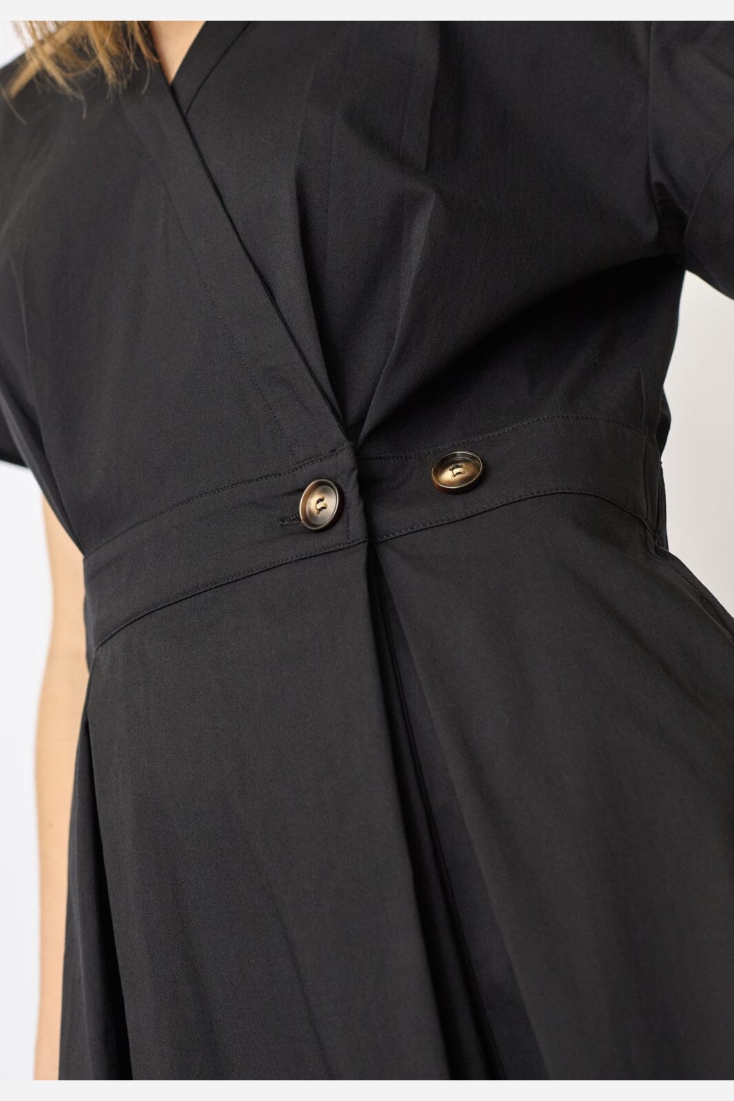 Co´Couture - Elaracc Wrap Ss Dress 46112 - 96 - Black