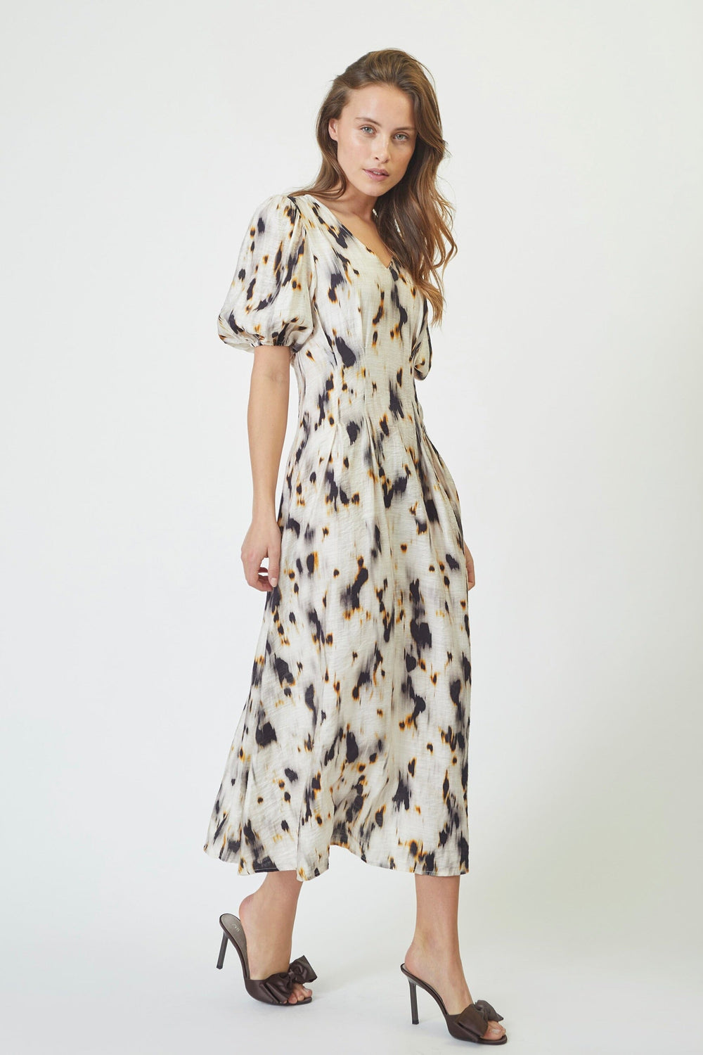 Co´Couture - Elisacc Pleat Dress 36508 - 199 - Bone Kjoler 