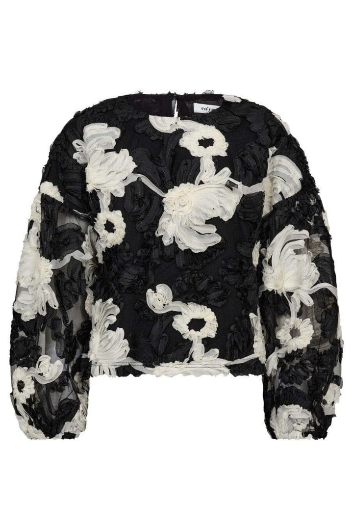 Co´Couture - Fleurcc Fluffy Blouse 35951 - 96 - Black Bluser 