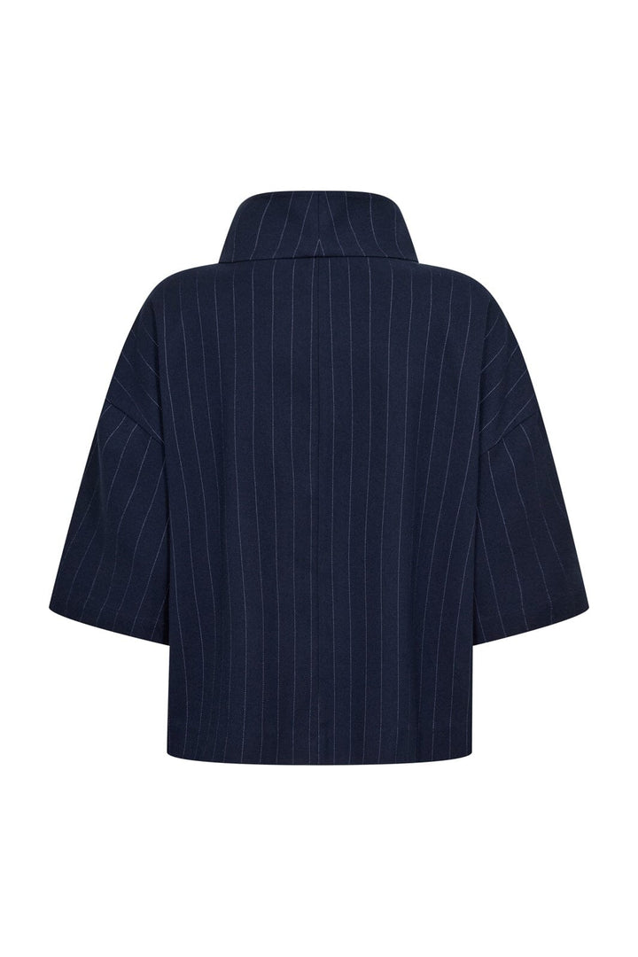 Co´Couture - Gabiecc Pin Funnel Neck Blouse 500465 - 40007 - Navy