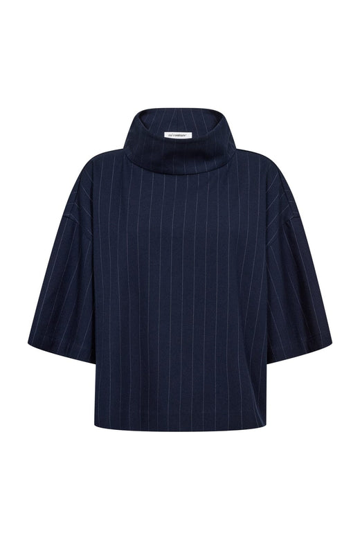 Co´Couture - Gabiecc Pin Funnel Neck Blouse 500465 - 40007 - Navy