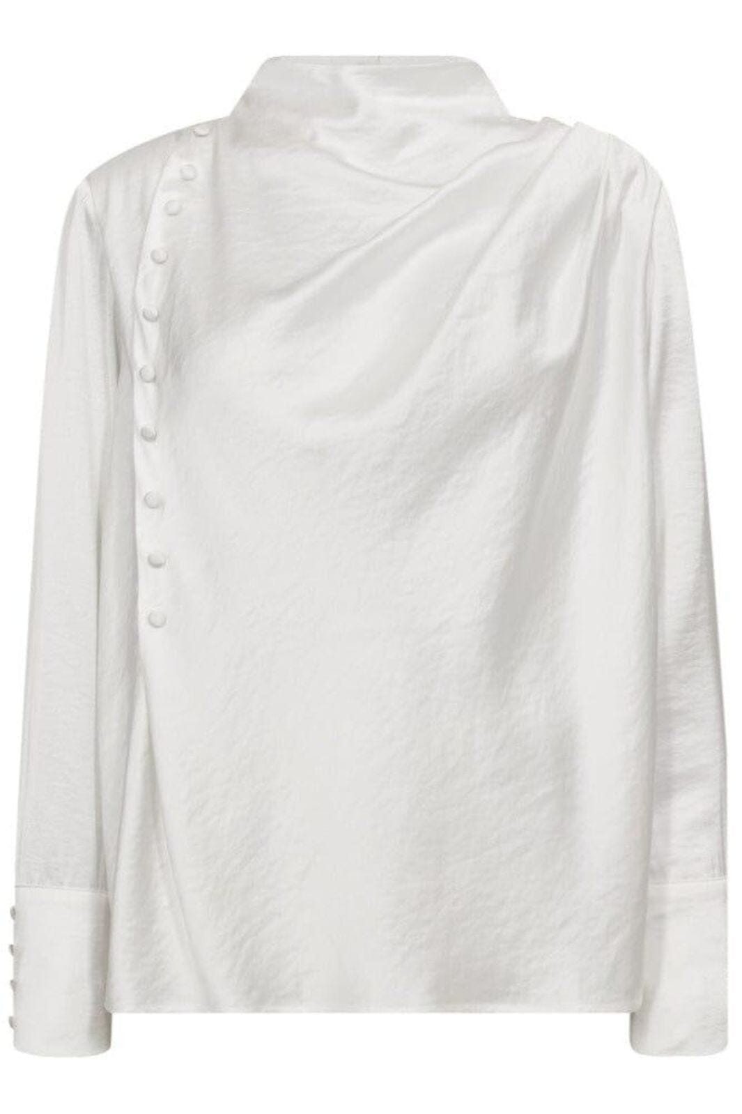Co´Couture - Helencc Button Blouse 35985 - 4000 - White Bluser 