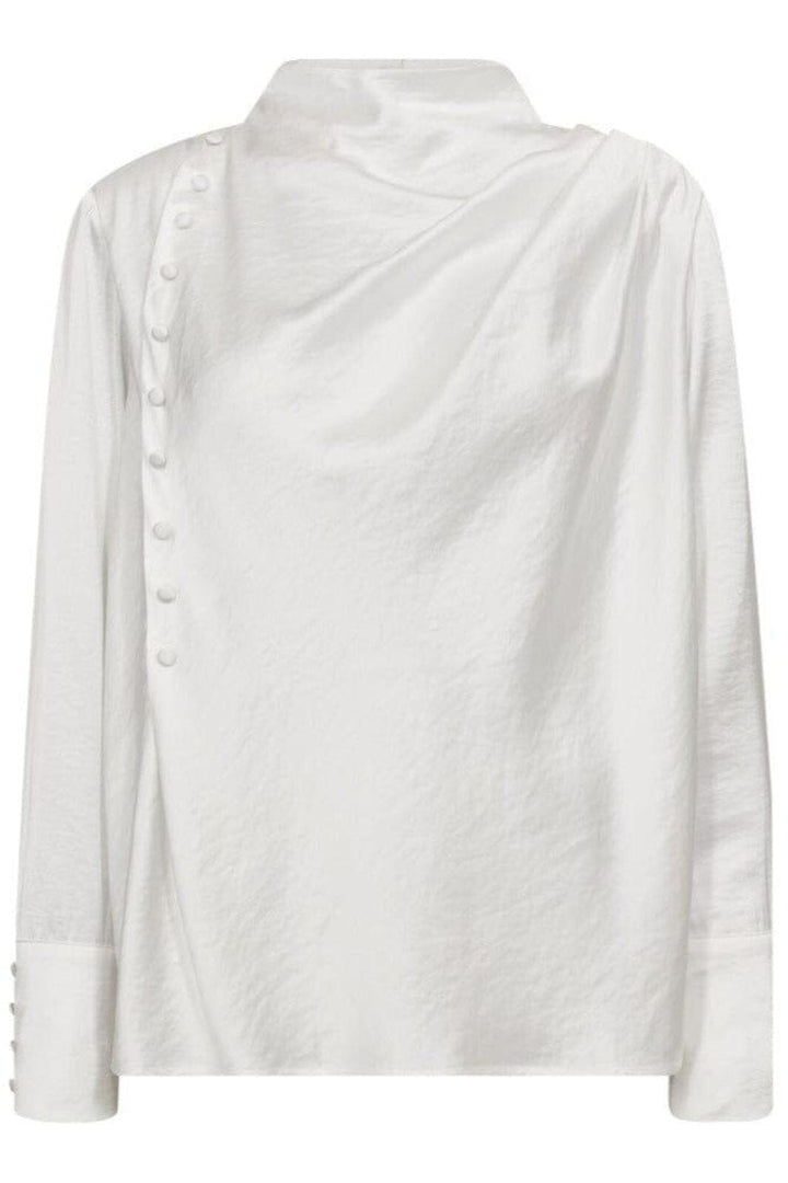 Co´Couture - Helencc Button Blouse 35985 - 4000 - White Bluser 