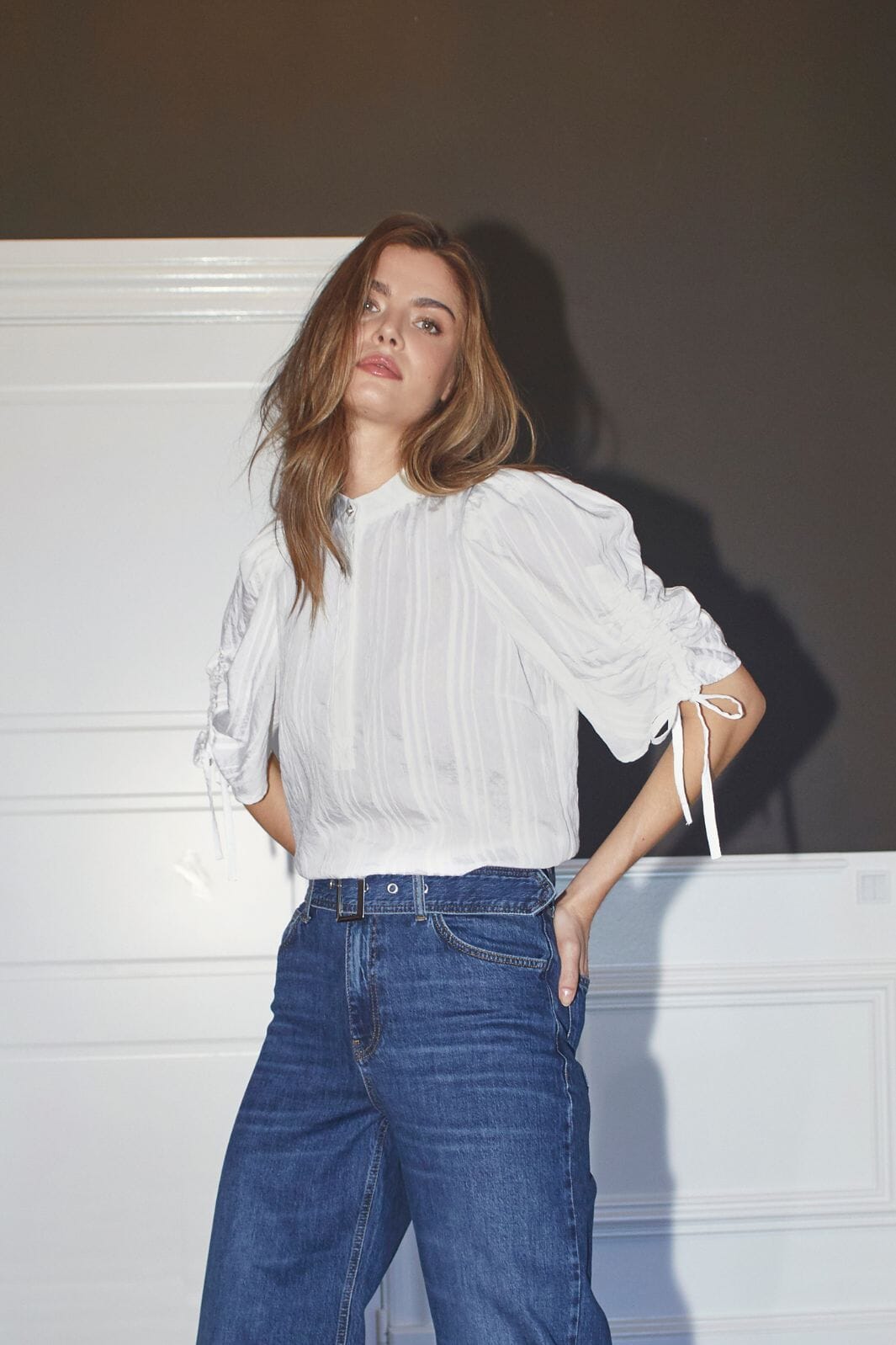 Co´Couture - Kesicc Ss Puff Blouse 35956 - 4000 - White Bluser 