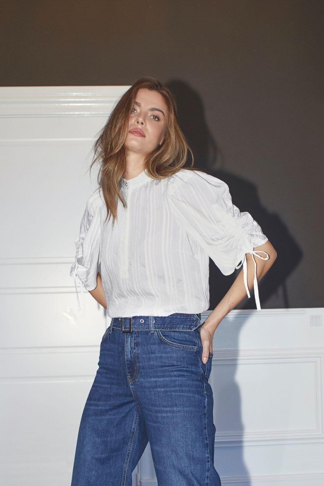 Co´Couture - Kesicc Ss Puff Blouse 35956 - 4000 - White Bluser 