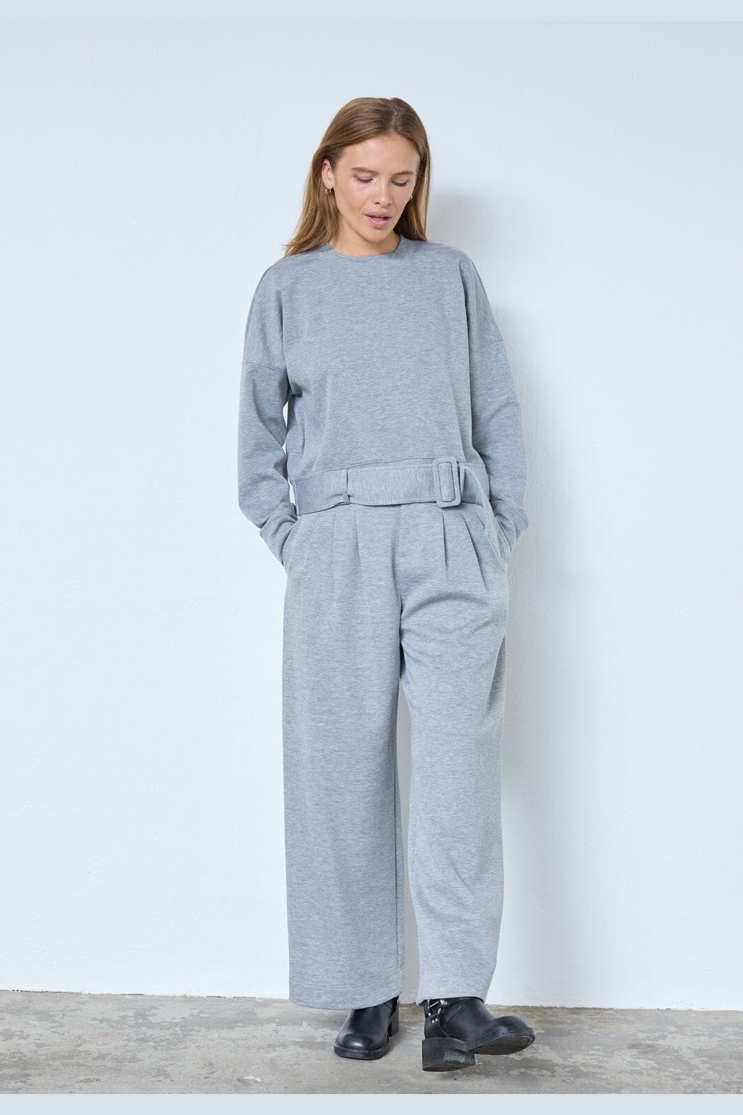 Co´Couture - Lancecc Belt Sweat 47003 - 57 - Grey Melange