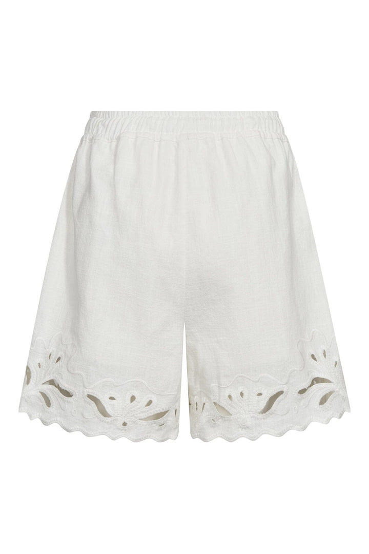 Co´Couture - Litacc Linen Emb Shorts 41196 - 4000 - White