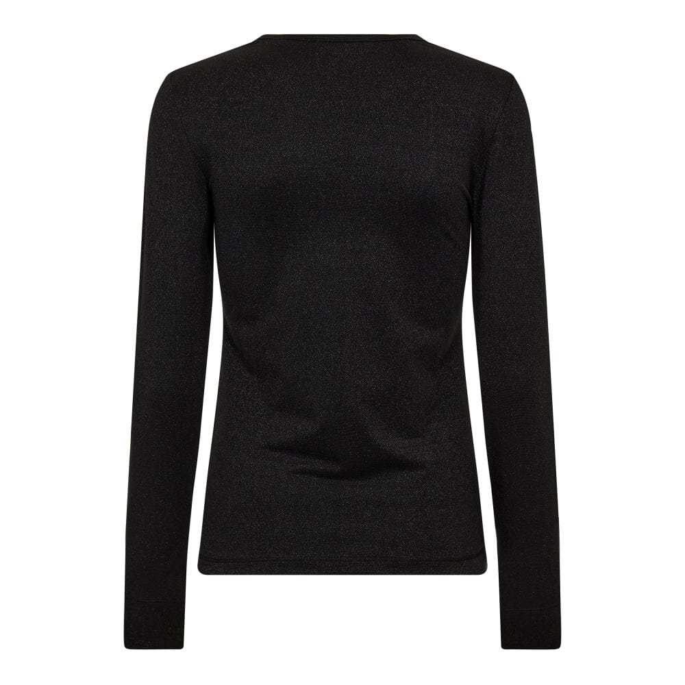 Co´Couture - Mannycc Lurex Emb L/S Tee 33210 - 96 - Black T-shirts 