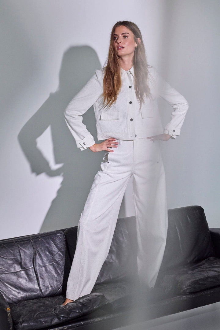 Co´Couture - Marcicc Structure Pant 41132 - 11 - Off White Bukser 