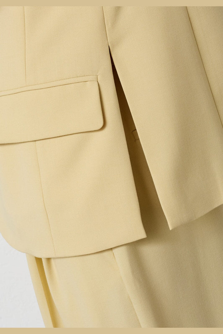 Co´Couture - Nilancc Fitted Ss Blazer 40026 - 171 - Paleyellow