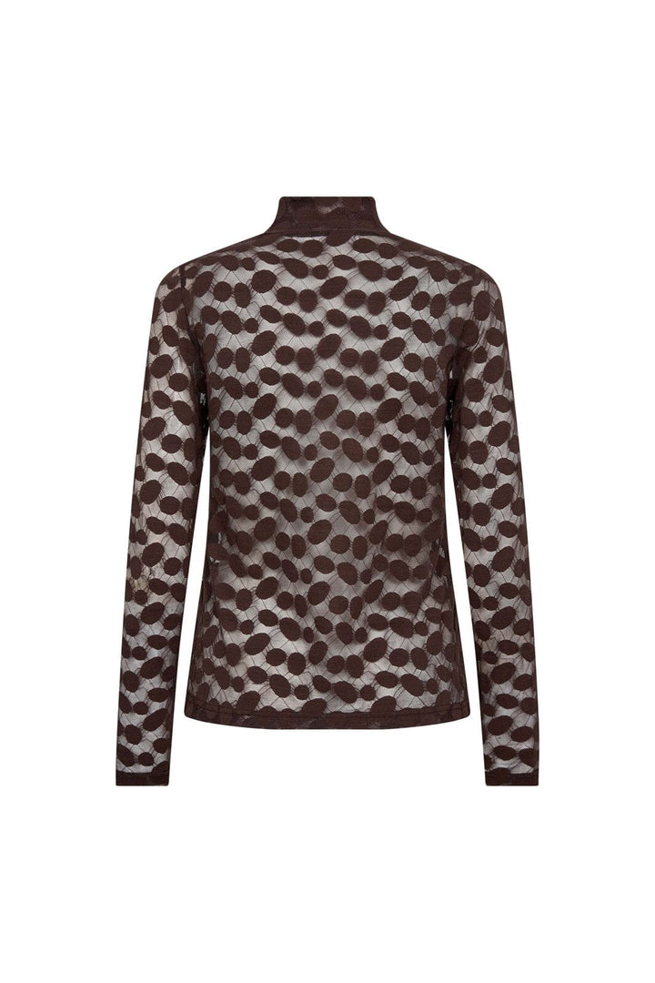 Co´Couture - Penolacc Turtleneck Blouse 500267 - 20002 - Brown