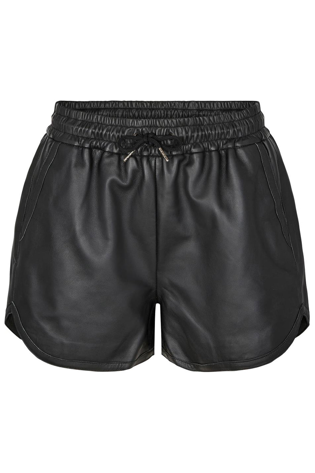Co´couture - Phoebecc Leather Crop Shorts - 96 Black