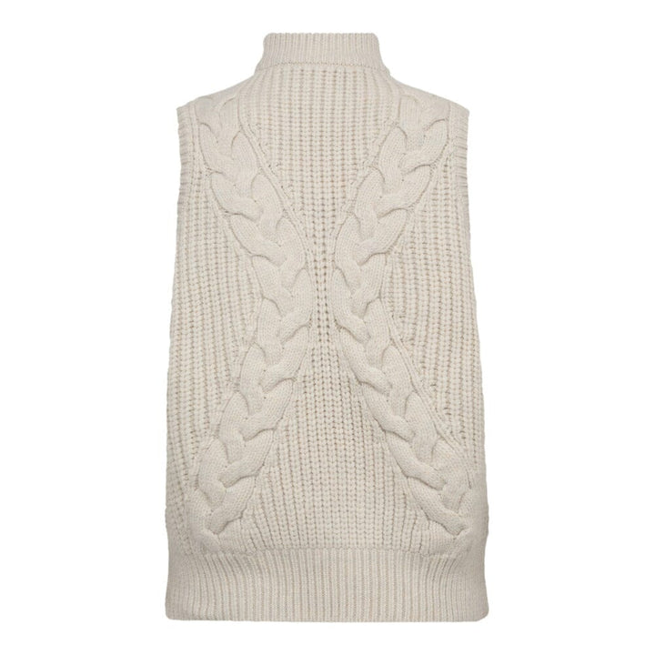 Co´Couture - Rowcc Cable Knit Top 32242 - 4021 - Ivory Strikbluser 