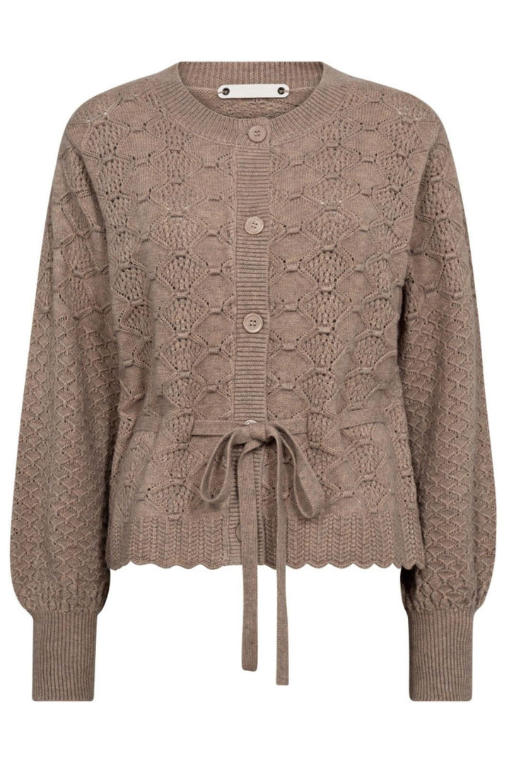 Co´Couture - Rowcc Pointelle Tie Cardigan 32241 - 127 - Champagne Cardigans 