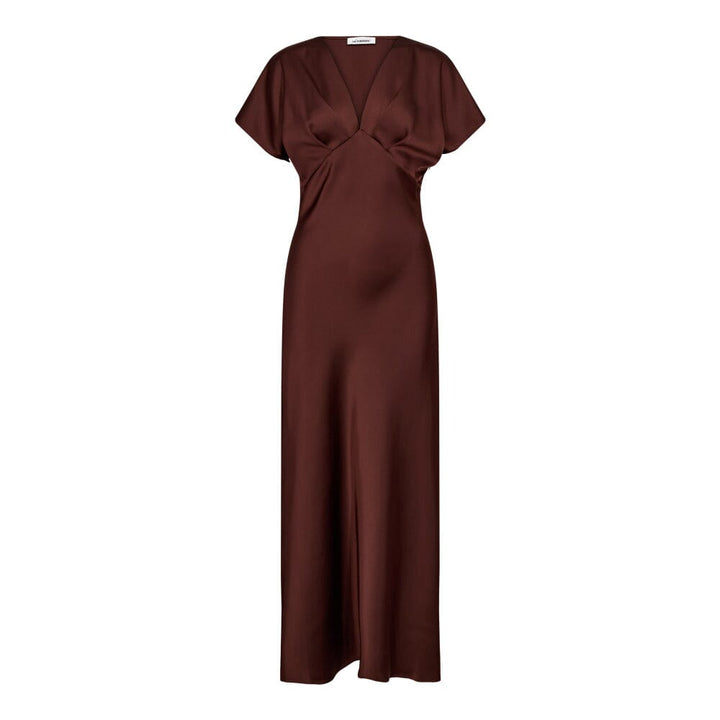 Co´Couture - Safiracc V-Dress 36565 - 145 - Dark Brown Kjoler 