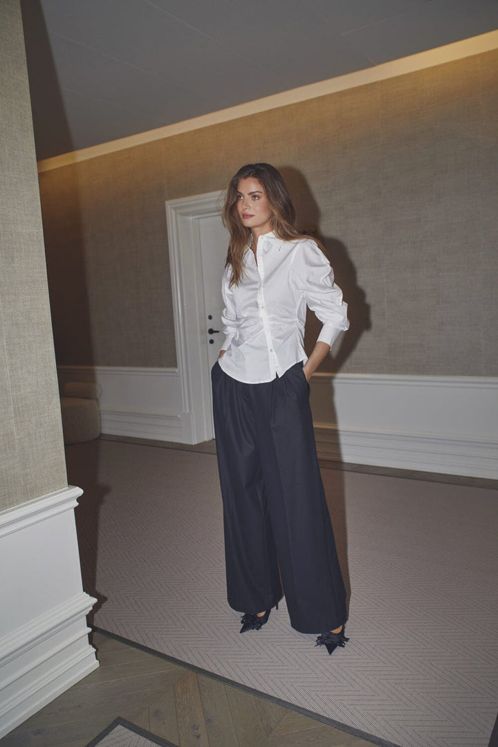 Co´Couture - Sannacc Asym Placket Shirt 35968 - 4000 - White Skjorter 