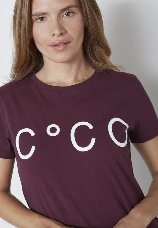 Co´Couture - Signaturecc New Tee 33200 - 87 - Winered T-shirts 