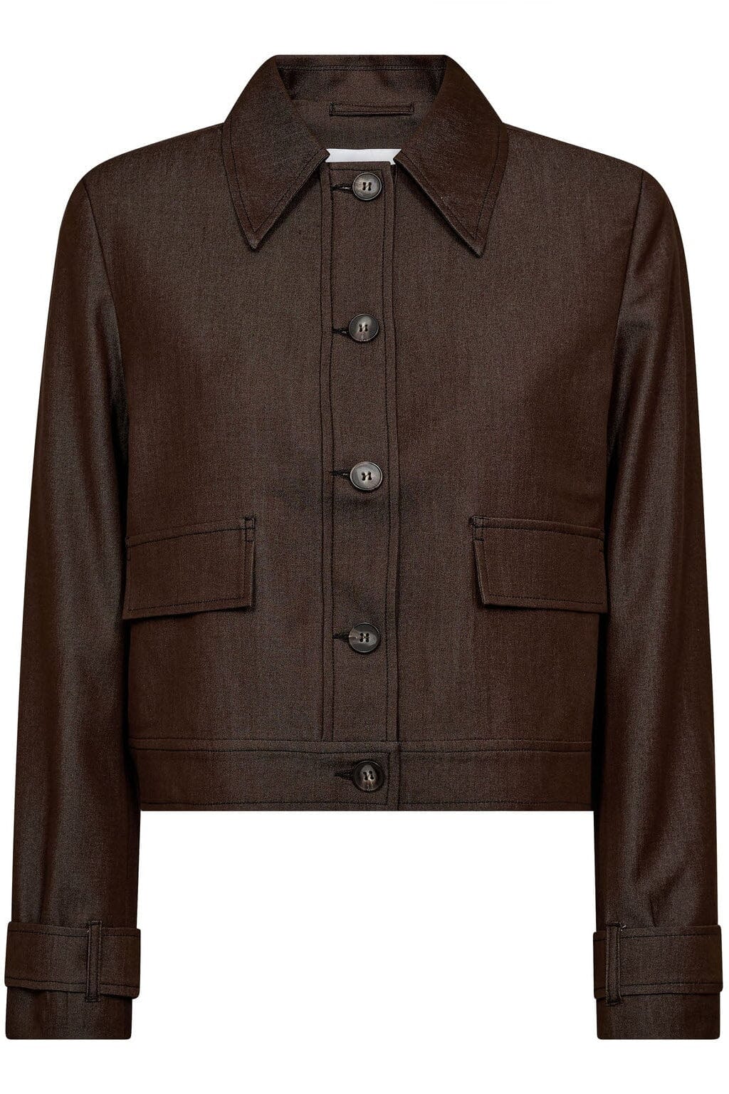 Co´Couture - Terrycc Denim Jacket 30325 - 145 - Dark Brown Jakker 