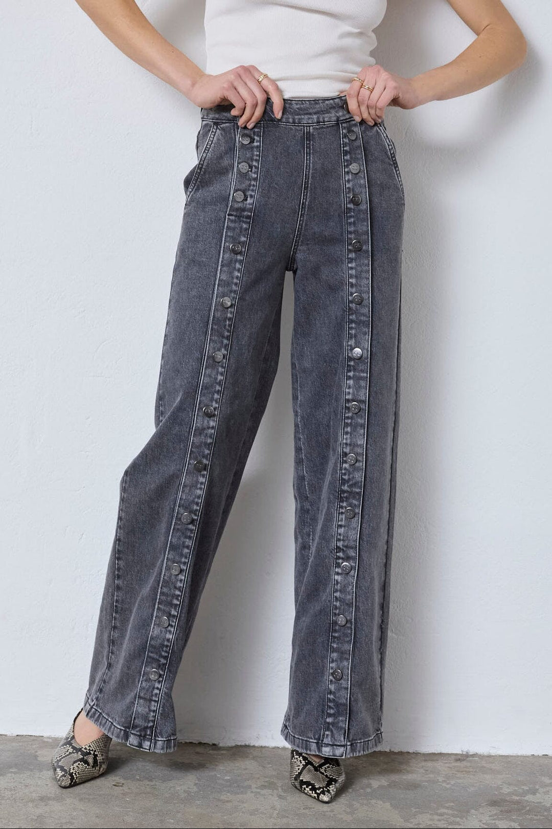 Co´Couture - Willacc Button Jeans 41005 - 96 - Black Jeans 