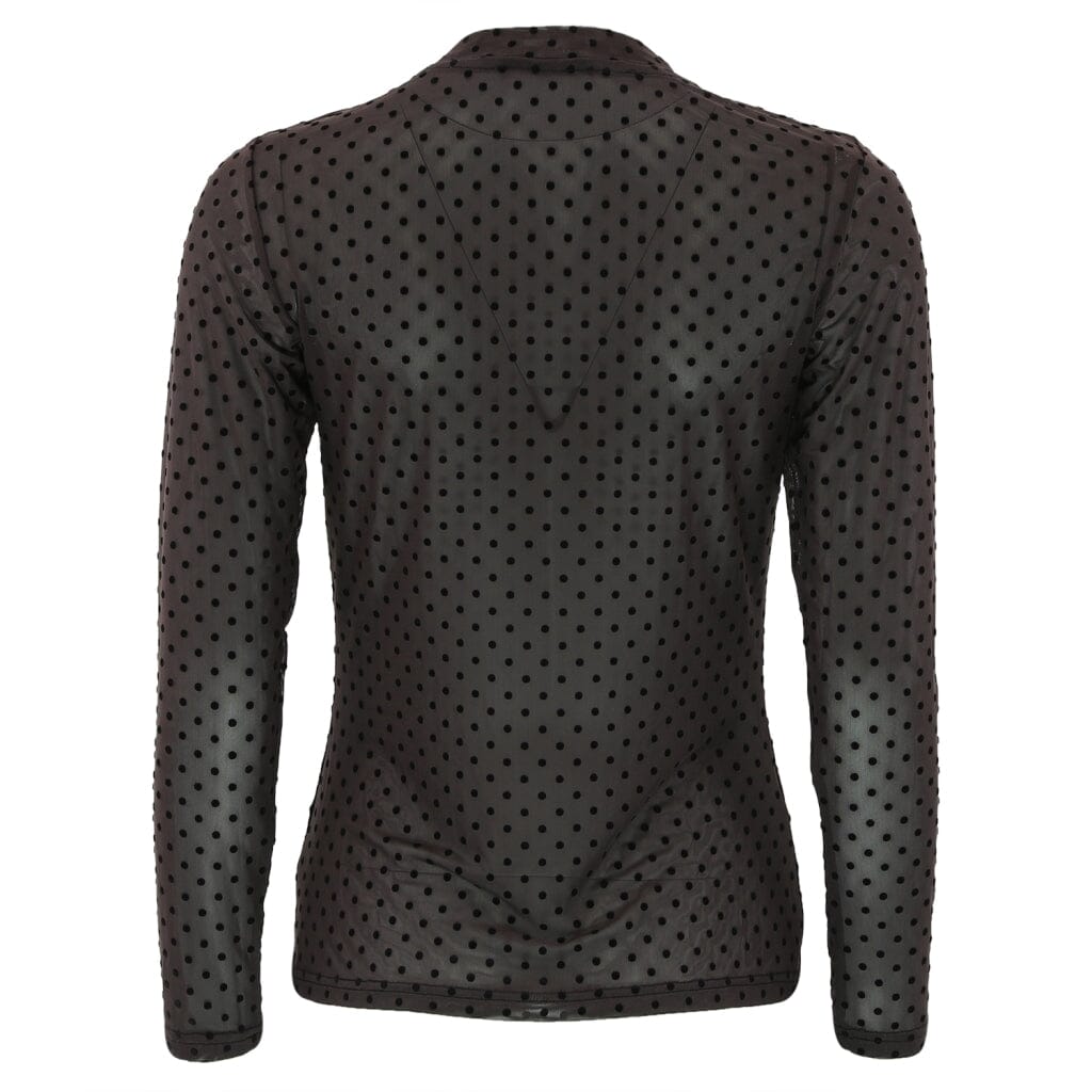 Continue - Anni Mesh 15107 - Brown With Black Dot Bluser 