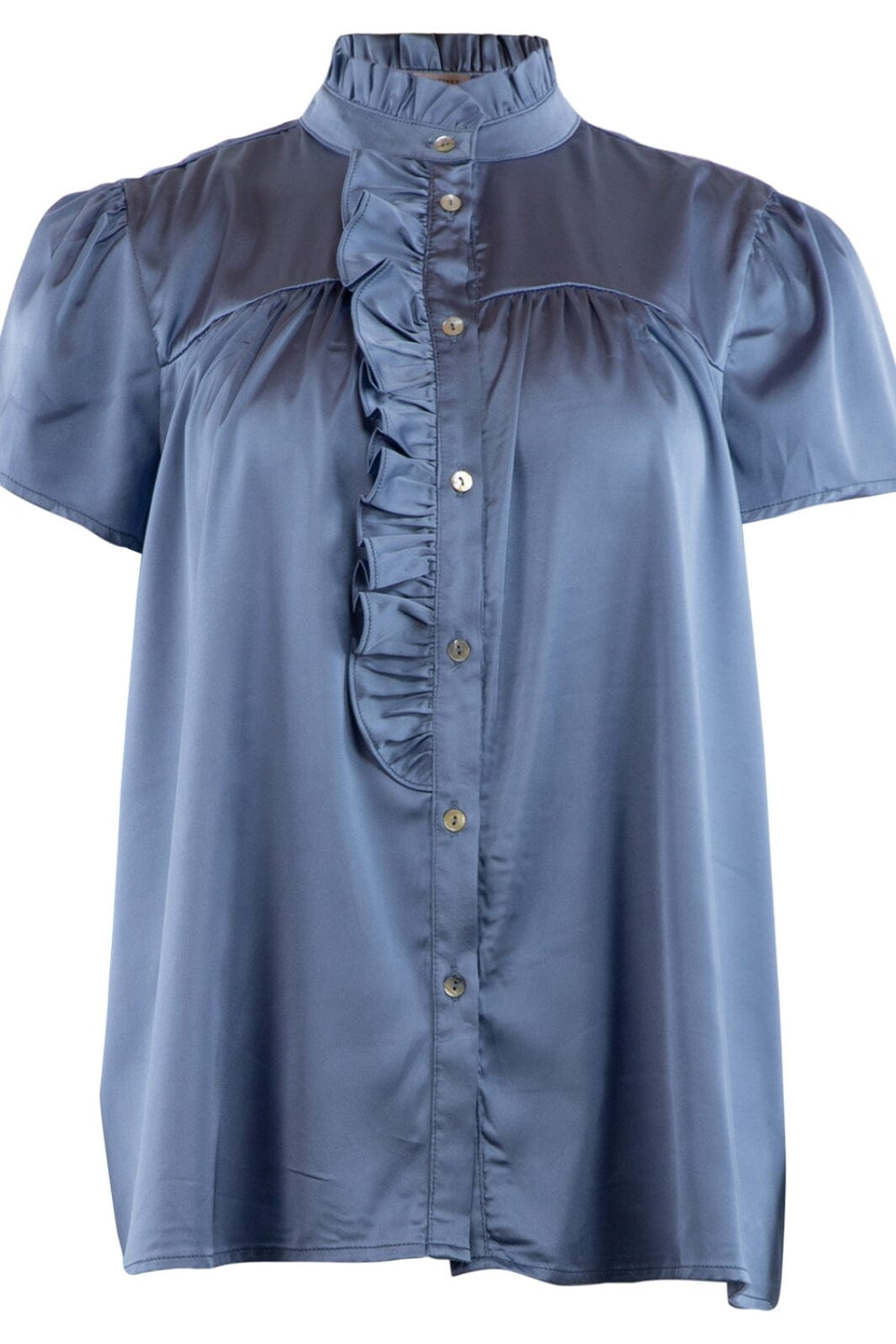 Continue - Malika Ss - Dove Blue Skjorter 