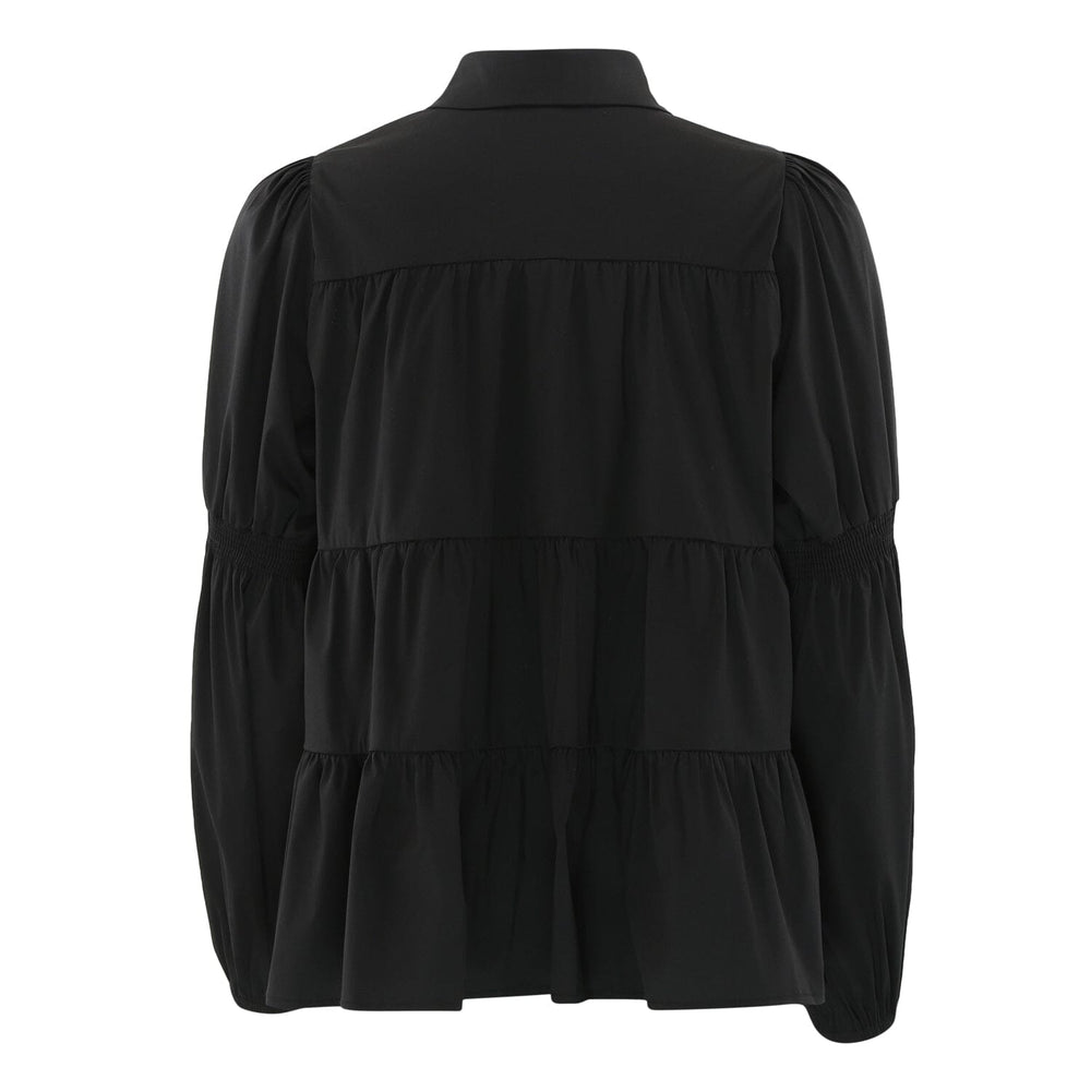 Continue - Sanna Gold Buttons 15085 - Black Bluser 