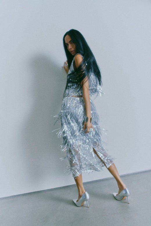 Copenhagen Muse - Sequoia-skirt 206914 - 6040 Silver Nederdele 