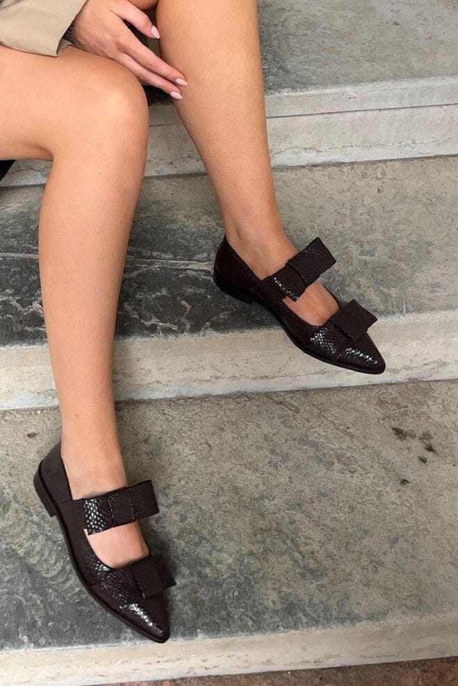 Copenhagen Shoes - Just A Vibe Brown CS8961 - 004 - Dark Brown Ballerinaer 