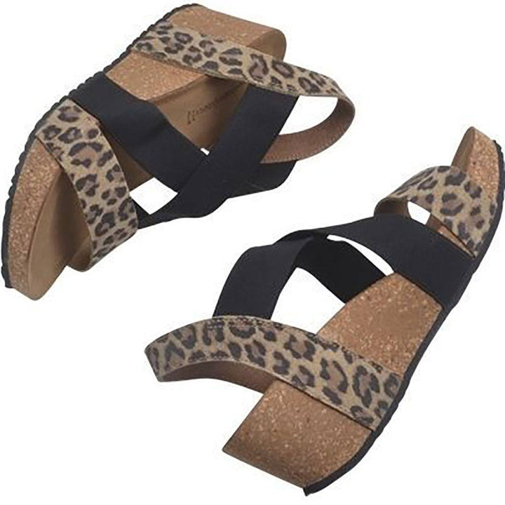 Copenhagen Shoes - Stacia Leopard 22 - Brown Leopard/Black Elastic