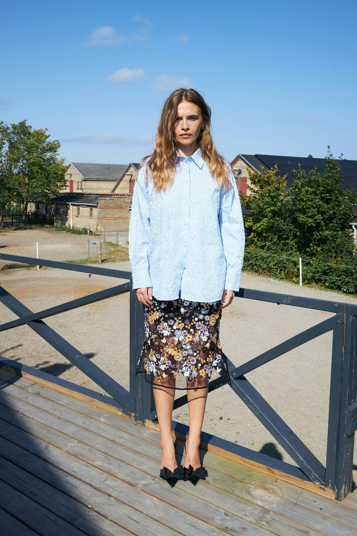 Cras - Ellie Shirt C517 - 8125 Blue Sequin Stripe Skjorter 