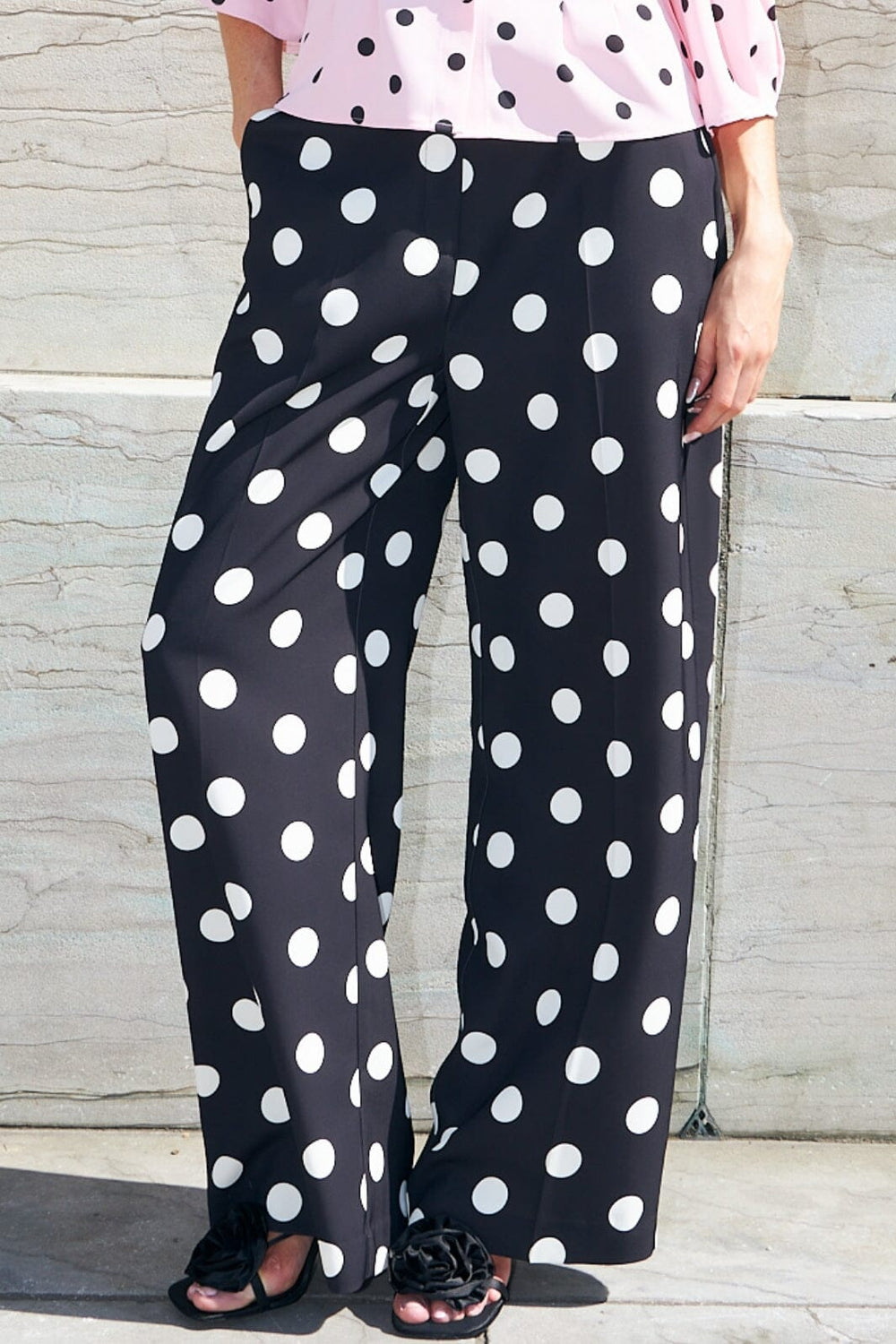 Cras - Joselle Pants CE1037 - 8140 - 8140 Black Polka Grande