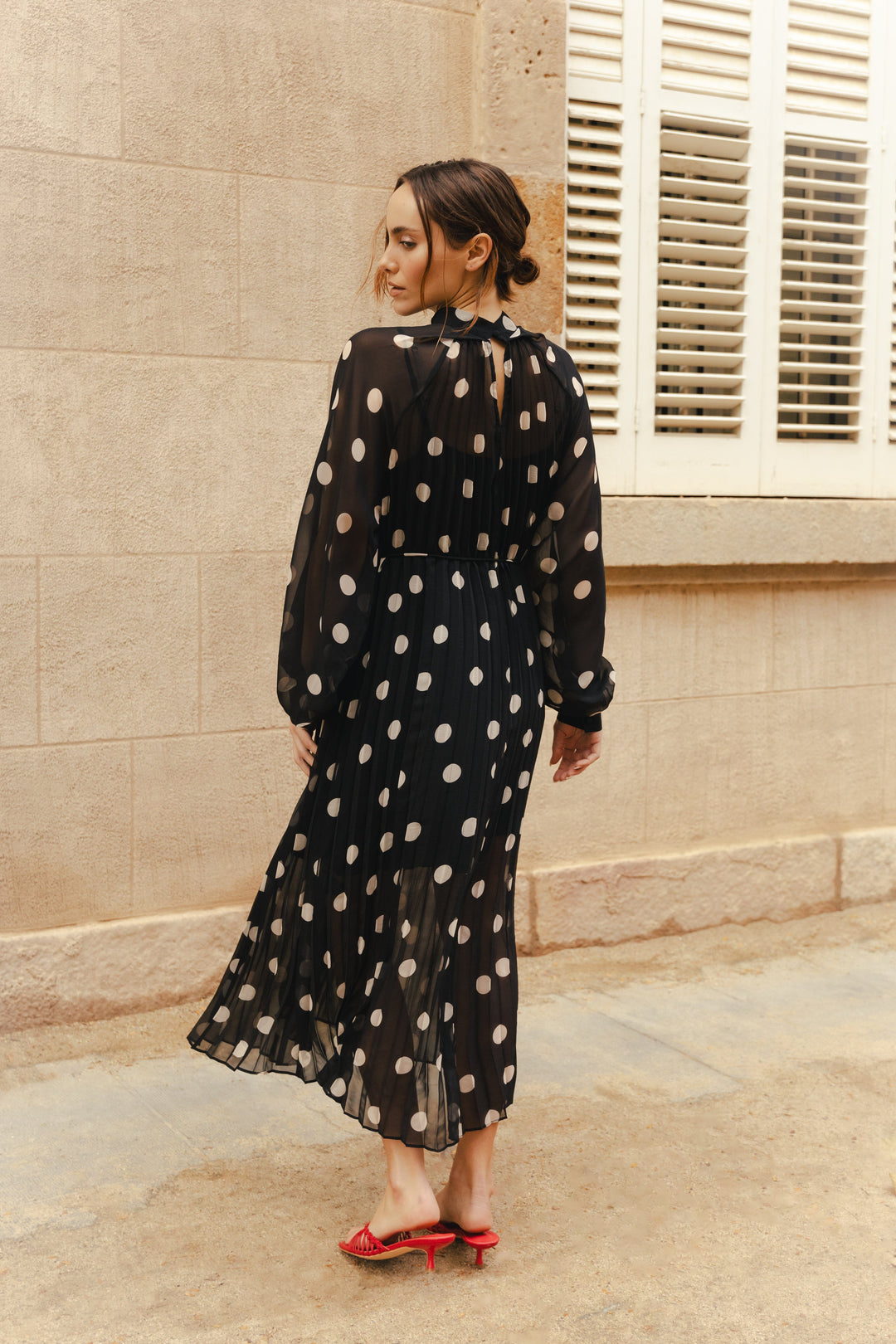 Cras - Rachel Dress C637 - 8123 - 8123 Black White Dot Kjoler 