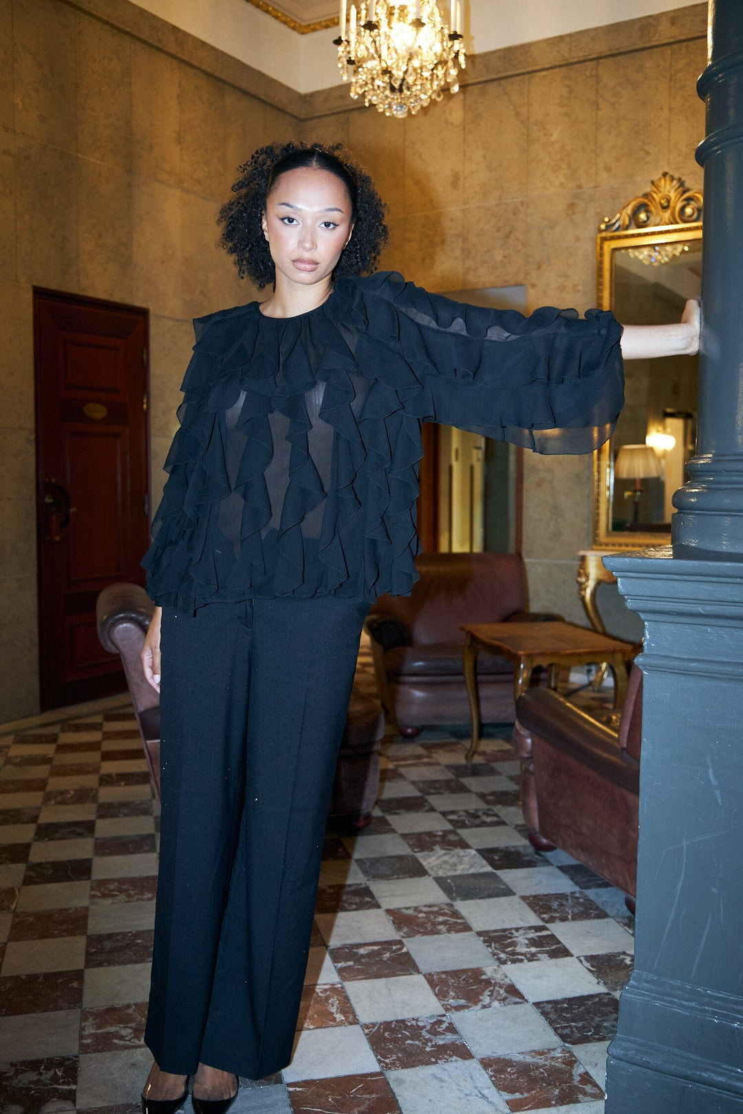 Cras - Rya Blouse C524 - 9999 Black Bluser 