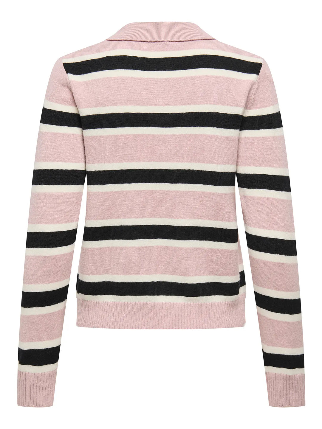 Only - Onllondon Ls Stripe Polo Cc Knt - 4947496 Burnished Lilac Babys Breath/Black/Dtm Button